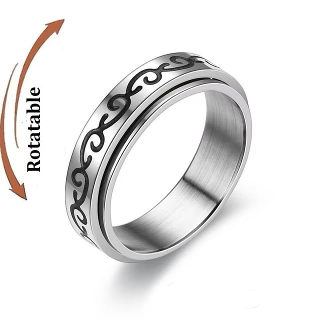 Star & Moon Spinner Ring