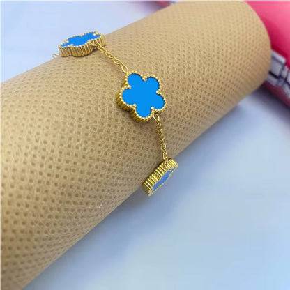 Lucky Clover Gold Link Bracelet