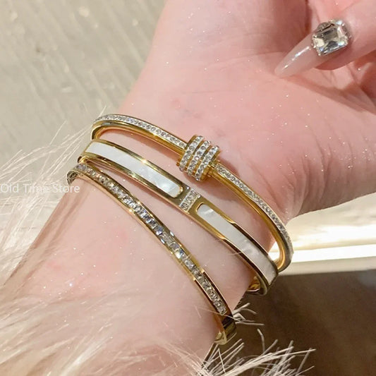 Gold Waterproof Luxury Bangles