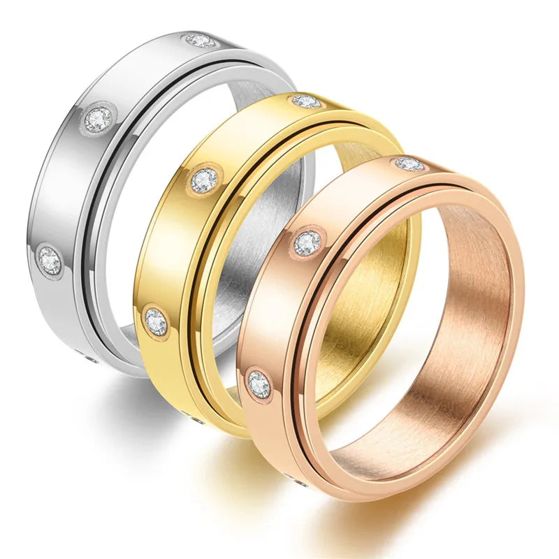 Star & Moon Spinner Ring